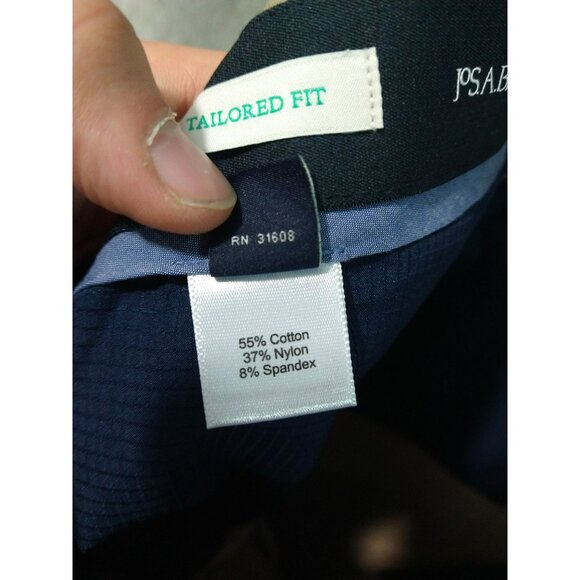 Jos A Bank Pants Mens 42x32 Beige Tailored Golf Chino Flat Front Straight Leg - Picture 8 of 12